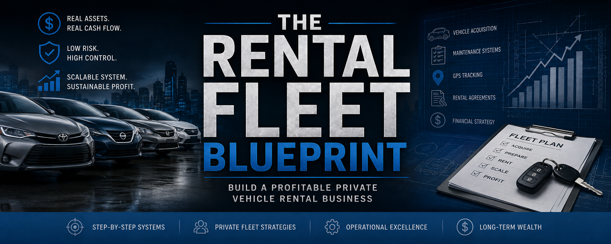 The Rental Fleet Blueprint: step-by-step systems, private fleet strategies, operational excellence, long-term wealth